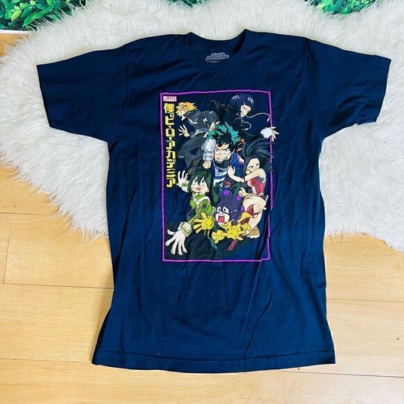 no brand Other - My Hero Academia Mens Navy Blue Anime Tee Short Sleeve T-Shirt M